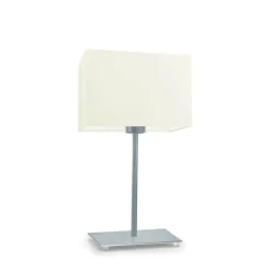 Lampka AMALFI abażur ecru stelaż srebrny