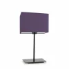 Lampka AMALFI abażur fioletowy stelaż czarny