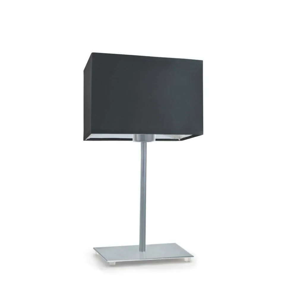 Lampka AMALFI abażur grafitowy stelaż srebrny