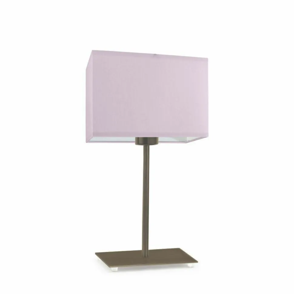 Lampka AMALFI abażur jasny fioletowy stelaż stare złoto