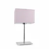 Lampka AMALFI abażur jasny fioletowy stelaż chrom