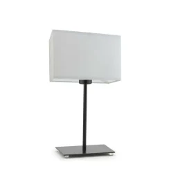 Lampka AMALFI abażur jasny szary stelaż czarny