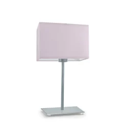 Lampka AMALFI abażur jasny fioletowy stelaż srebrny