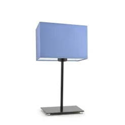 Lampka AMALFI abażur niebieski stelaż czarny