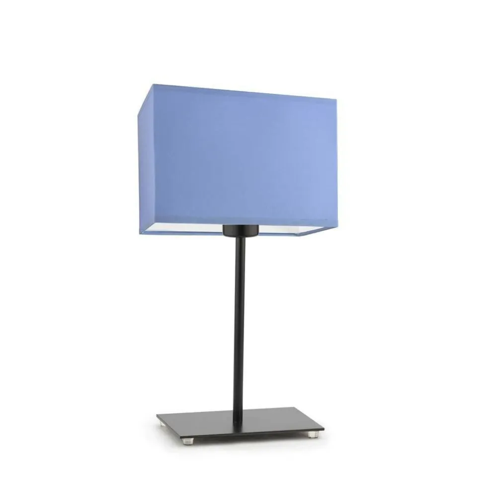 Lampka AMALFI abażur niebieski stelaż czarny