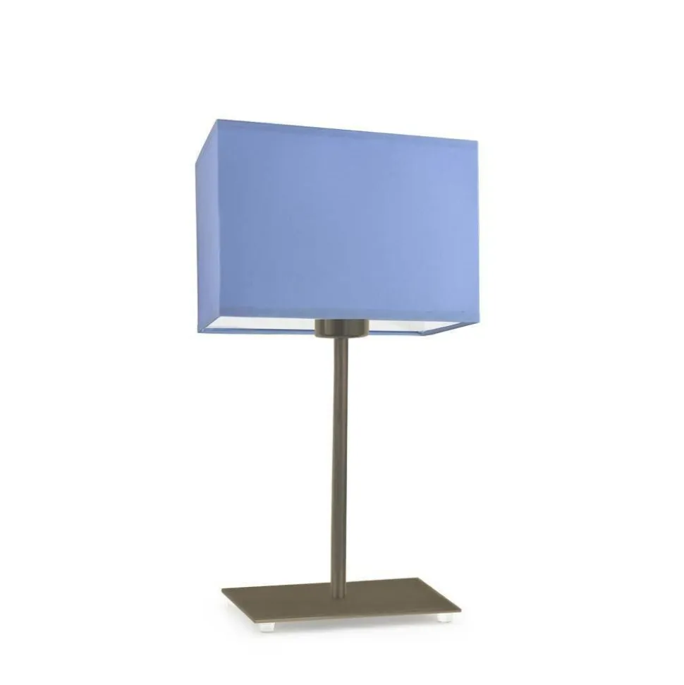 Lampka AMALFI abażur niebieski stelaż stare złoto