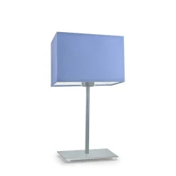 Lampka AMALFI abażur niebieski stelaż srebrny