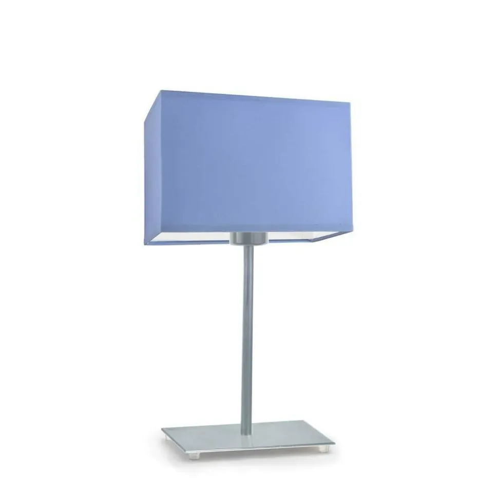 Lampka AMALFI abażur niebieski stelaż srebrny