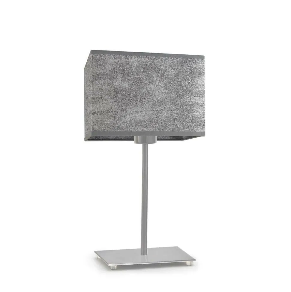 Lampka AMALFI abażur szary melanż stelaż stal szczotkowana