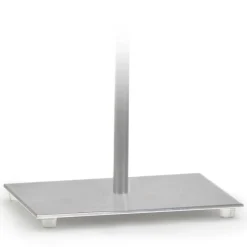 Lampka AMALFI abażur szary stalowy stelaż stal szczotkowana