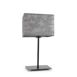 Lampka AMALFI abażur szary melanż stelaż czarny