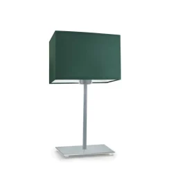 Lampka AMALFI abażur zieleń butelkowa stelaż srebrny