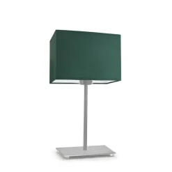 Lampka AMALFI abażur zieleń butelkowa stal szczotkowana