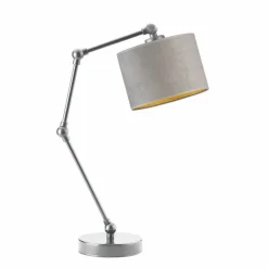 Lampka ASMARA VELUR GOLD srebrna szara