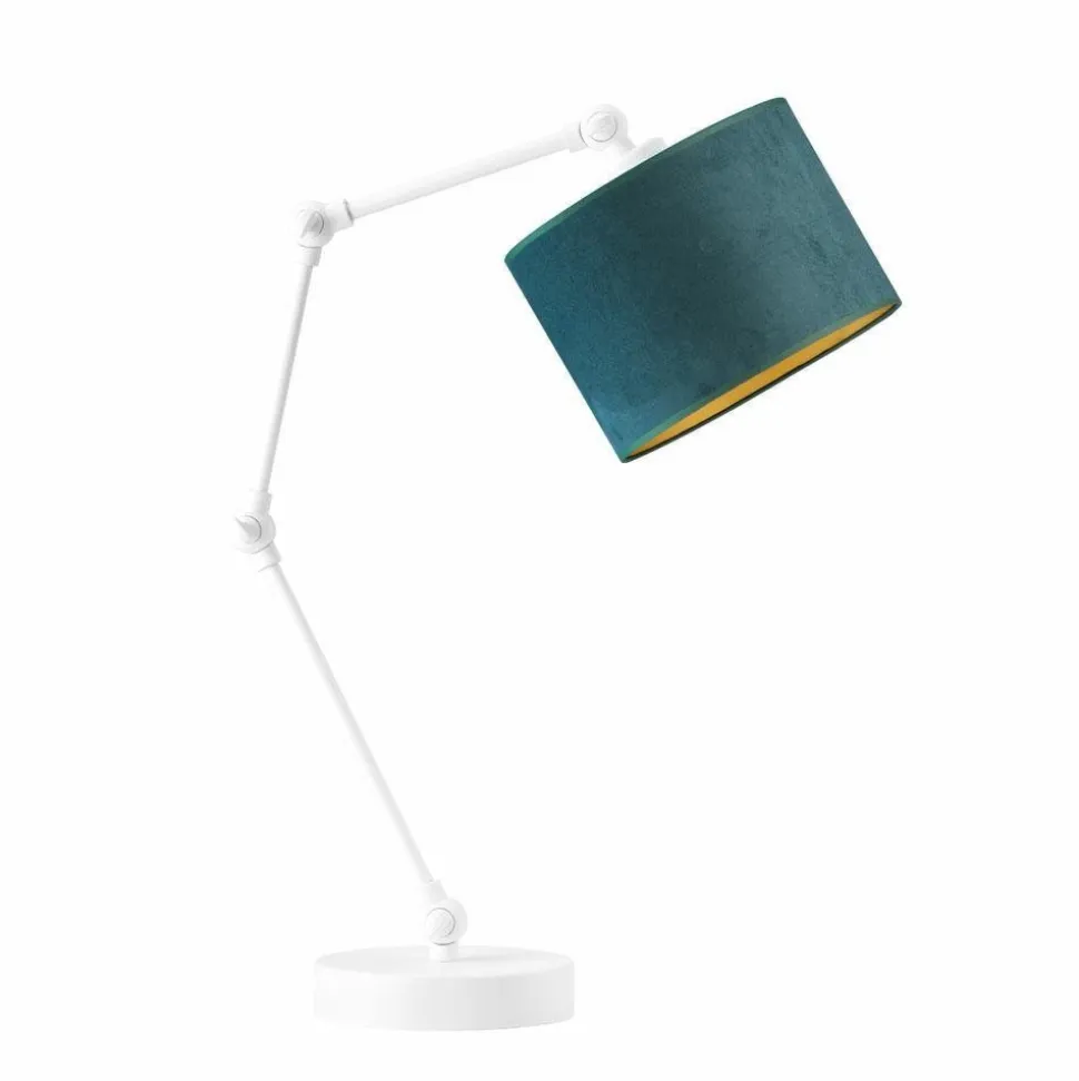 Lampka ASMARA VELUR GOLD biała zieleń bu