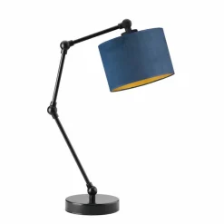 Lampka ASMARA VELUR GOLD czarna morska
