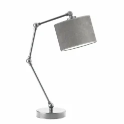 Lampka ASMARA VELUR srebrna szara