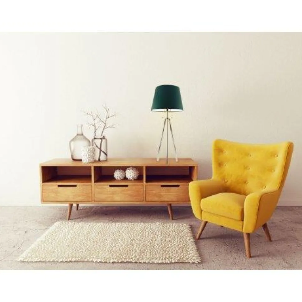 Lampka BERGEN abażur szary melanż stelaż chrom