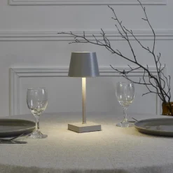 Lampka Blanca stołowa LED dotykowa szara