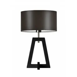 Lampka CLIO abażur brązowy stelaż hebanowy