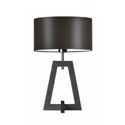 Lampka CLIO abażur brązowy stelaż popielaty