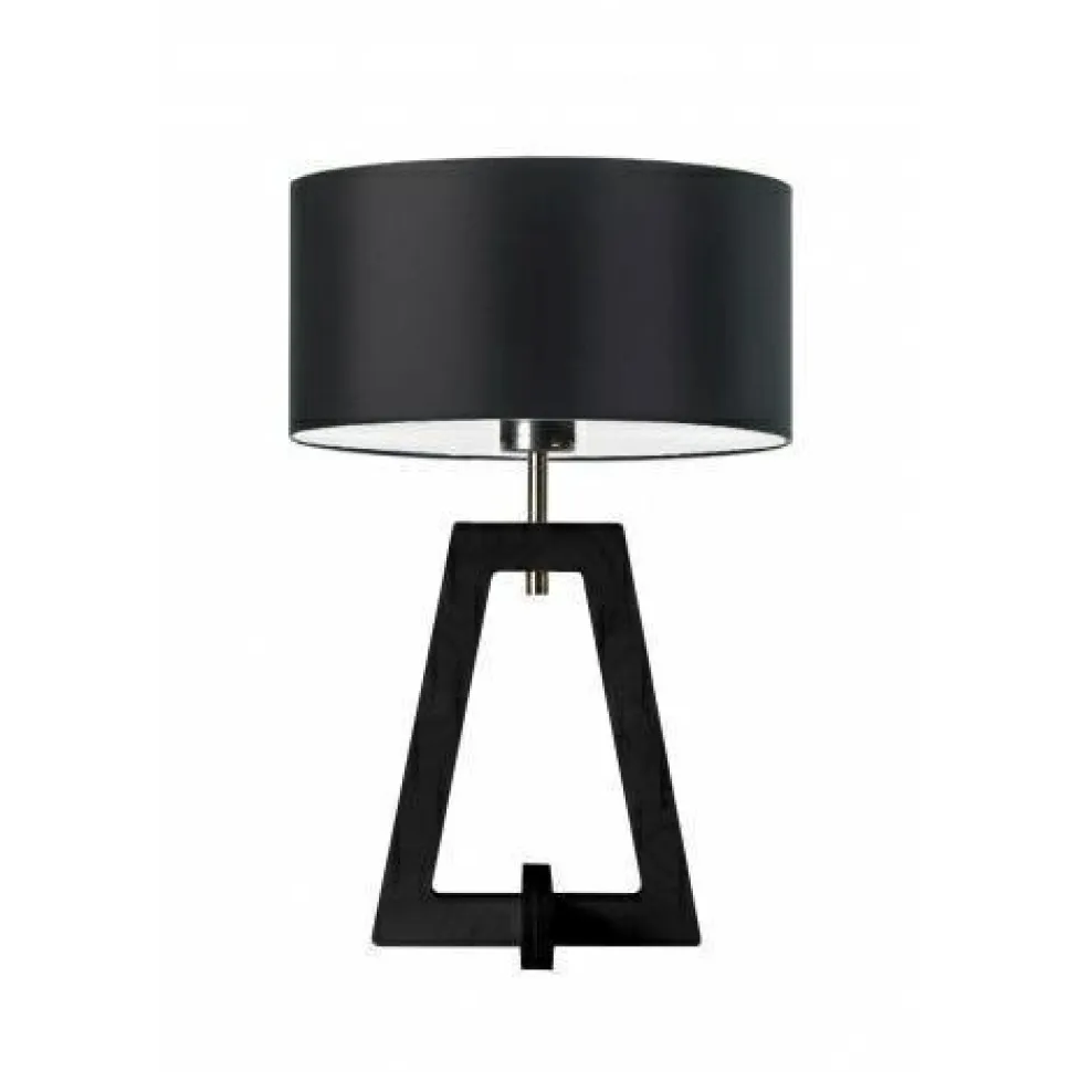 Lampka CLIO abażur czarny stelaż hebanowy