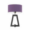 Lampka  CLIO abażur fioletowy stelaż popielaty