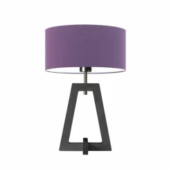 Lampka CLIO abażur fioletowy stelaż popielaty