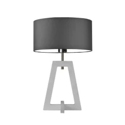 Lampka CLIO abażur grafitowy stelaż biały