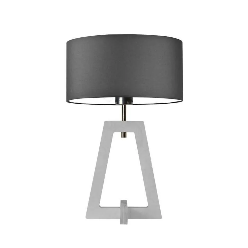 Lampka CLIO abażur grafitowy stelaż biały