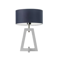 Lampka CLIO abażur granatowy stelaż biały