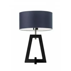 Lampka CLIO abażur granatowy stelaż hebanowy
