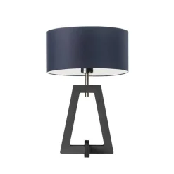 Lampka CLIO abażur granatowy stelaż popielaty