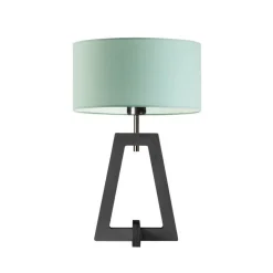 Lampka  CLIO abażur miętowy stelaż popielaty