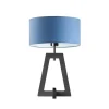 Lampka  CLIO abażur niebieski stelaż popielaty