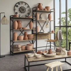 Lampka Delia czarna/ naturalna