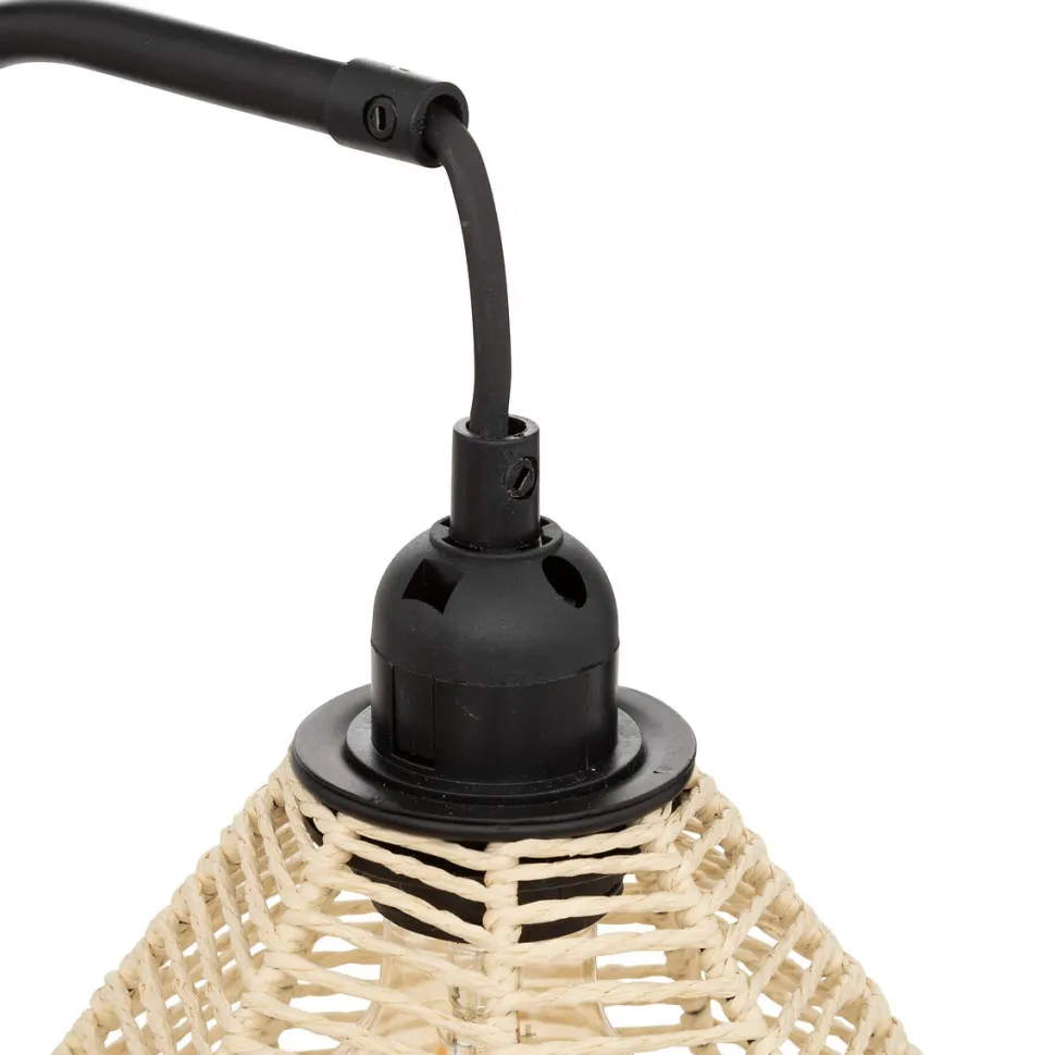 Lampka Delia czarna/ naturalna