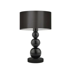 Lampka HONOLULU abażur brązowy stelaż czarny