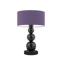 Lampka HONOLULU abażur fioletowy stelaż czarny