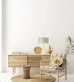 Lampka HONOLULU abażur fioletowy stelaż czarny