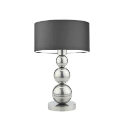 Lampka HONOLULU abażur grafitowy stelaż srebrny