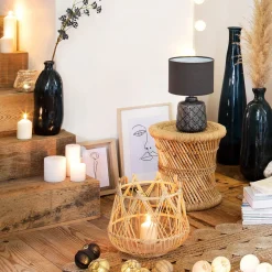 Lampka Ilou szara ciemna