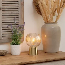 Lampka Laye złoto/ szkło