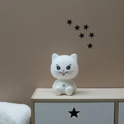 Lampka nocna Kot USB LED biała