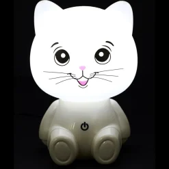 Lampka nocna Kot USB LED biała