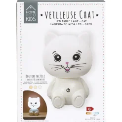 Lampka nocna Kot USB LED biała