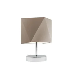Lampka PASADENA abażur beżowy stelaż chrom
