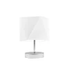 Lampka PASADENA abażur biały stelaż chrom