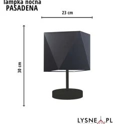 Lampka PASADENA abażur biały stelaż chrom