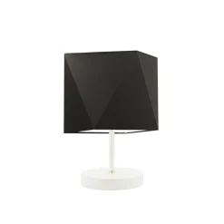 Lampka PASADENA abażur brązowy stelaż biały